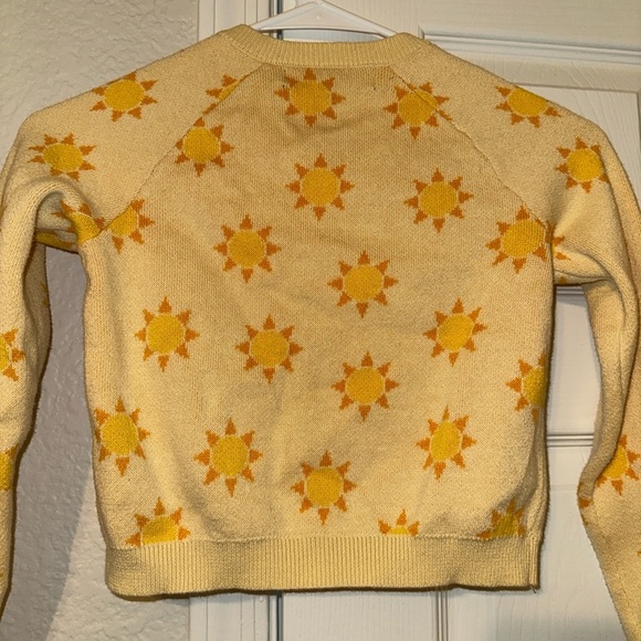 Chloe + Jasmine Yellow Sun Pattern Cardigan - Picture 6 of 6